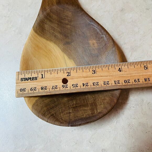 Vintage Hand-Carved Wooden Elephant Salad Spoon and Fork‎ Serving Set - Picture 7 of 8